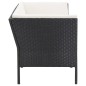 vidaXL 6-tlg. Garten-Lounge-Set mit Auflagen Poly Rattan Schwarz vidaXL 6-tlg. Garten-Lounge-Set mit Auflagen Poly Rattan Schwarz