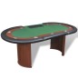 vidaXL Pokertisch für 10 Spieler mit Dealerbereich und Chipablage Grün vidaXL Pokertisch für 10 Spieler mit Dealerbereich und Chipablage Grün