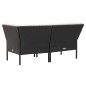 vidaXL 6-tlg. Garten-Lounge-Set mit Auflagen Poly Rattan Schwarz vidaXL 6-tlg. Garten-Lounge-Set mit Auflagen Poly Rattan Schwarz