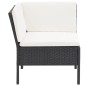 vidaXL 6-tlg. Garten-Lounge-Set mit Auflagen Poly Rattan Schwarz vidaXL 6-tlg. Garten-Lounge-Set mit Auflagen Poly Rattan Schwarz