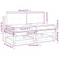 vidaXL Mittelsofas mit Kissen 2 Stk. Weiß Massivholz Kiefer vidaXL Mittelsofas mit Kissen 2 Stk. Weiß Massivholz Kiefer