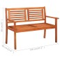 vidaXL 2-Sitzer Gartenbank 120 cm Eukalyptus Massivholz vidaXL 2-Sitzer Gartenbank 120 cm Eukalyptus Massivholz