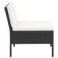vidaXL 6-tlg. Garten-Lounge-Set mit Auflagen Poly Rattan Schwarz vidaXL 6-tlg. Garten-Lounge-Set mit Auflagen Poly Rattan Schwarz