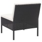 vidaXL 6-tlg. Garten-Lounge-Set mit Auflagen Poly Rattan Schwarz vidaXL 6-tlg. Garten-Lounge-Set mit Auflagen Poly Rattan Schwarz