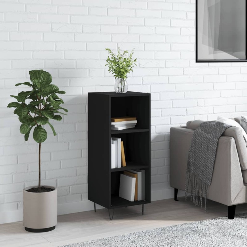 vidaXL Sideboard Schwarz 34,5x32,5x90 cm Holzwerkstoff vidaXL Sideboard Schwarz 34,5x32,5x90 cm Holzwerkstoff
