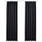 vidaXL Verdunkelungsvorhänge mit Haken 2 Stk. Schwarz 140x225cm vidaXL Verdunkelungsvorhänge mit Haken 2 Stk. Schwarz 140x225cm