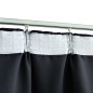 vidaXL Verdunkelungsvorhänge mit Haken 2 Stk. Schwarz 140x225cm vidaXL Verdunkelungsvorhänge mit Haken 2 Stk. Schwarz 140x225cm
