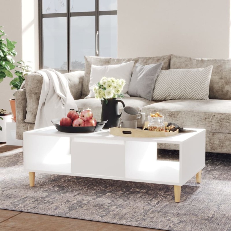 vidaXL Couchtisch Weiß 103,5x60x35 cm Holzwerkstoff vidaXL Couchtisch Weiß 103,5x60x35 cm Holzwerkstoff