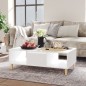 vidaXL Couchtisch Weiß 103,5x60x35 cm Holzwerkstoff vidaXL Couchtisch Weiß 103,5x60x35 cm Holzwerkstoff