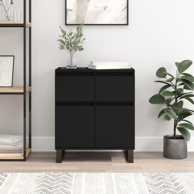 vidaXL Sideboard Schwarz 60x35x70 cm Holzwerkstoff vidaXL Sideboard Schwarz 60x35x70 cm Holzwerkstoff