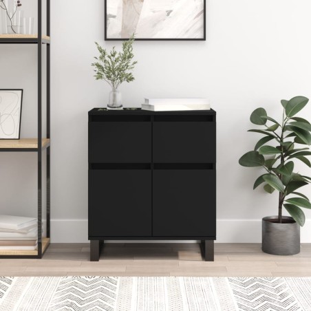 vidaXL Sideboard Schwarz 60x35x70 cm Holzwerkstoff