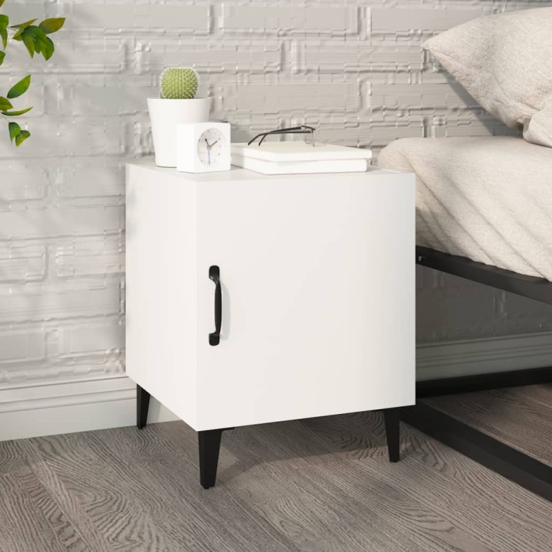 vidaXL Nachttisch Weiß Holzwerkstoff vidaXL Nachttisch Weiß Holzwerkstoff