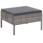 3-tlg. Garten-Lounge-Set mit Auflagen Poly Rattan Grau 3-tlg. Garten-Lounge-Set mit Auflagen Poly Rattan Grau