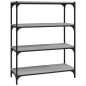 vidaXL Bücherregal Grau Sonoma 80x33x100 cm Holzwerkstoff und Stahl vidaXL Bücherregal Grau Sonoma 80x33x100 cm Holzwerkstoff und Stahl