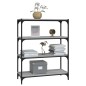 vidaXL Bücherregal Grau Sonoma 80x33x100 cm Holzwerkstoff und Stahl vidaXL Bücherregal Grau Sonoma 80x33x100 cm Holzwerkstoff und Stahl