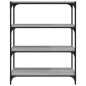 vidaXL Bücherregal Grau Sonoma 80x33x100 cm Holzwerkstoff und Stahl vidaXL Bücherregal Grau Sonoma 80x33x100 cm Holzwerkstoff und Stahl
