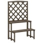vidaXL Blumentreppe mit Rankgitter Grau 70x42x115cm Massivholz Tanne vidaXL Blumentreppe mit Rankgitter Grau 70x42x115cm Massivholz Tanne