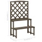 vidaXL Blumentreppe mit Rankgitter Grau 70x42x115cm Massivholz Tanne vidaXL Blumentreppe mit Rankgitter Grau 70x42x115cm Massivholz Tanne