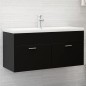 vidaXL Waschbeckenunterschrank Schwarz 100x38,5x46 cm Holzwerkstoff vidaXL Waschbeckenunterschrank Schwarz 100x38,5x46 cm Holzwerkstoff