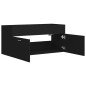 vidaXL Waschbeckenunterschrank Schwarz 100x38,5x46 cm Holzwerkstoff vidaXL Waschbeckenunterschrank Schwarz 100x38,5x46 cm Holzwerkstoff
