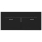 vidaXL Waschbeckenunterschrank Schwarz 100x38,5x46 cm Holzwerkstoff vidaXL Waschbeckenunterschrank Schwarz 100x38,5x46 cm Holzwerkstoff