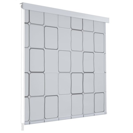 vidaXL Duschrollo 80x240 cm Quadratmuster