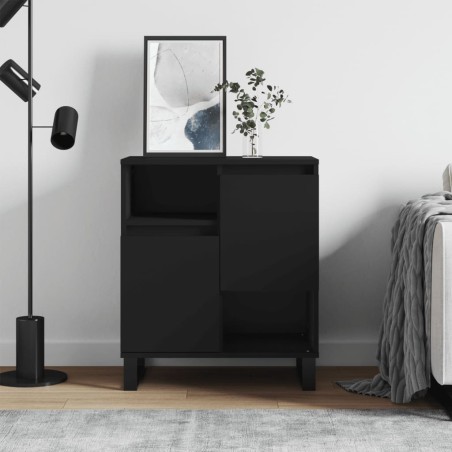 vidaXL Sideboard Schwarz 60x35x70 cm Holzwerkstoff