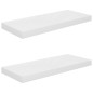 vidaXL Schwebende Wandregale 2 Stk. Hochglanz-Weiß 60x23,5x3,8cm MDF vidaXL Schwebende Wandregale 2 Stk. Hochglanz-Weiß 60x23,5x3,8cm MDF