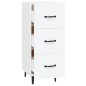 vidaXL Sideboard Weiß 34,5x34x90 cm Holzwerkstoff vidaXL Sideboard Weiß 34,5x34x90 cm Holzwerkstoff