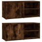 vidaXL TV-Schränke 2 Stk. Räuchereiche 80x31,5x36 cm Holzwerkstoff vidaXL TV-Schränke 2 Stk. Räuchereiche 80x31,5x36 cm Holzwerkstoff