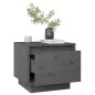 vidaXL Nachttisch Grau 35x34x32 cm Massivholz Kiefer vidaXL Nachttisch Grau 35x34x32 cm Massivholz Kiefer