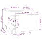 vidaXL Nachttisch Grau 35x34x32 cm Massivholz Kiefer vidaXL Nachttisch Grau 35x34x32 cm Massivholz Kiefer