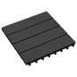 vidaXL Terrassenfliesen 11 Stück WPC 30 x 30 cm 1 qm Schwarz vidaXL Terrassenfliesen 11 Stück WPC 30 x 30 cm 1 qm Schwarz