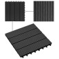 vidaXL Terrassenfliesen 11 Stück WPC 30 x 30 cm 1 qm Schwarz vidaXL Terrassenfliesen 11 Stück WPC 30 x 30 cm 1 qm Schwarz