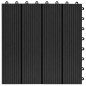 vidaXL Terrassenfliesen 11 Stück WPC 30 x 30 cm 1 qm Schwarz vidaXL Terrassenfliesen 11 Stück WPC 30 x 30 cm 1 qm Schwarz