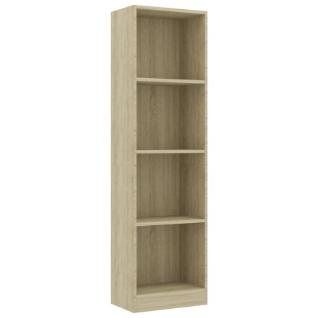 vidaXL Bücherregal 4 Fächer Sonoma-Eiche 40x24x142 cm Holzwerkstoff