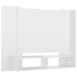 vidaXL TV-Wandschrank Hochglanz-Weiß 120x23,5x90 cm Holzwerkstoff