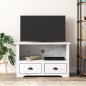 vidaXL TV-Schrank mit 2 Schubladen Weiß 91x43x56 cm Massivholz Kiefer vidaXL TV-Schrank mit 2 Schubladen Weiß 91x43x56 cm Massivholz Kiefer