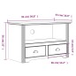 vidaXL TV-Schrank mit 2 Schubladen Weiß 91x43x56 cm Massivholz Kiefer vidaXL TV-Schrank mit 2 Schubladen Weiß 91x43x56 cm Massivholz Kiefer