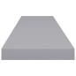 vidaXL Schwebende Wandregale 2 Stk. Grau 120x23,5x3,8 cm MDF vidaXL Schwebende Wandregale 2 Stk. Grau 120x23,5x3,8 cm MDF