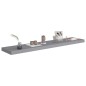 vidaXL Schwebende Wandregale 2 Stk. Grau 120x23,5x3,8 cm MDF vidaXL Schwebende Wandregale 2 Stk. Grau 120x23,5x3,8 cm MDF