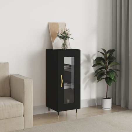 vidaXL Sideboard Schwarz 34,5x34x90 cm Holzwerkstoff