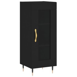 vidaXL Sideboard Schwarz 34,5x34x90 cm Holzwerkstoff