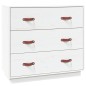 vidaXL Sideboard Weiß 80x40x75 cm Massivholz Kiefer vidaXL Sideboard Weiß 80x40x75 cm Massivholz Kiefer