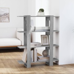 vidaXL Bücherregal/Raumteiler Grau Sonoma 100×30×123,5 cm