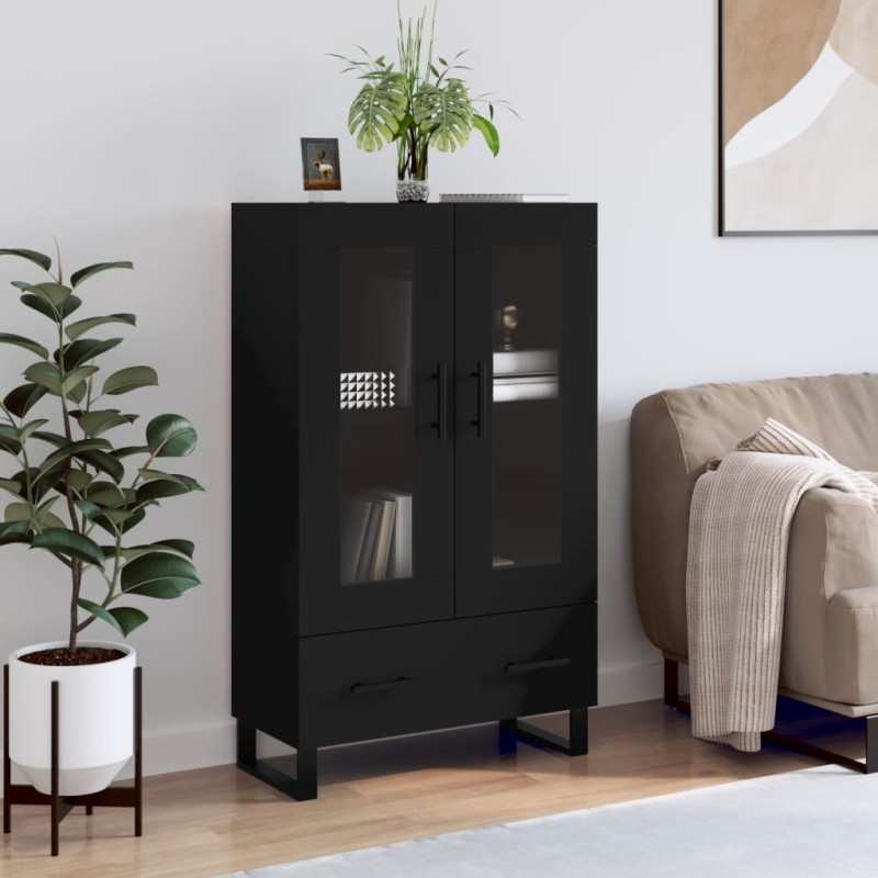 vidaXL Highboard Schwarz 69,5x31x115 cm Holzwerkstoff vidaXL Highboard Schwarz 69,5x31x115 cm Holzwerkstoff