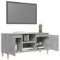 vidaXL TV-Schrank mit Massivholz-Beinen Betongrau 103,5x35x50 cm vidaXL TV-Schrank mit Massivholz-Beinen Betongrau 103,5x35x50 cm