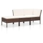 8-tlg. Garten-Lounge-Set mit Auflagen Poly Rattan Braun 8-tlg. Garten-Lounge-Set mit Auflagen Poly Rattan Braun