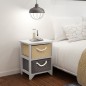 vidaXL Nachttisch Holz 2 Stk vidaXL Nachttisch Holz 2 Stk
