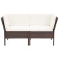 8-tlg. Garten-Lounge-Set mit Auflagen Poly Rattan Braun 8-tlg. Garten-Lounge-Set mit Auflagen Poly Rattan Braun